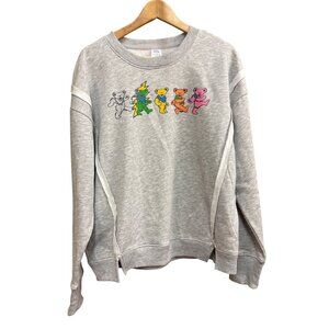 Grateful Dead Dancing Bear Line Up Graphic Sweatshirt Medium